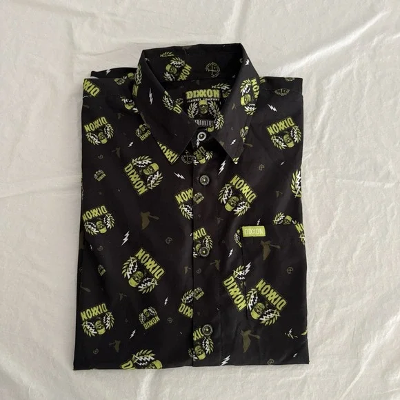 Dixxon Flannel "The Frankenstein" Size Large Horror Party Shirt Short Sleeve - Picture 10 of 10